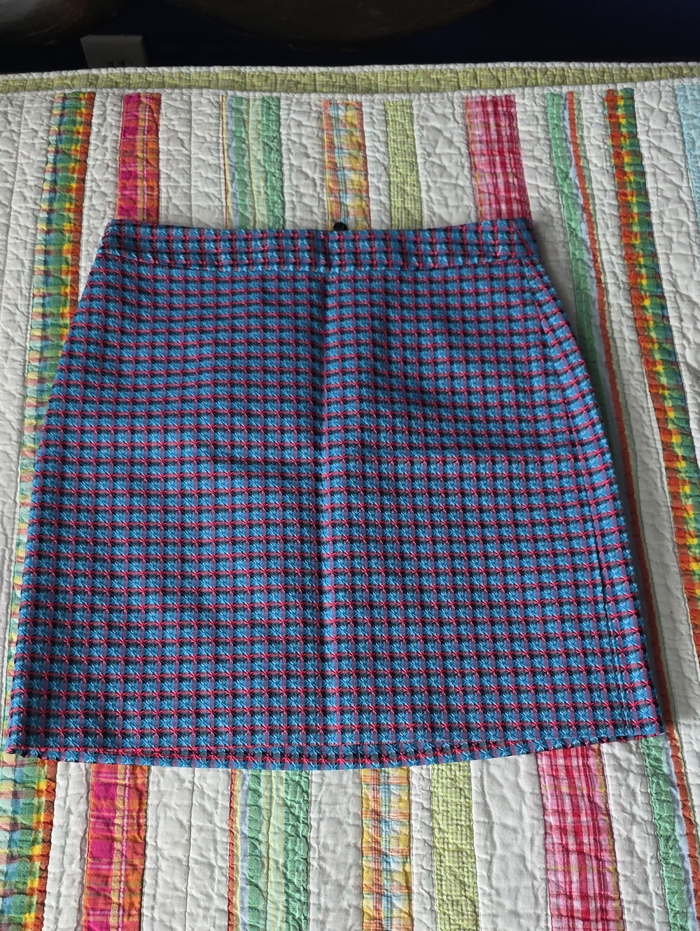 Marc by Marc Jacobs Blue and Pink Mini Skirt